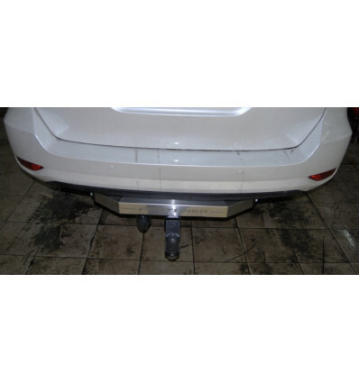 Фаркоп оцинкованный ТСС с накладкой с надписью Fortuner  для Toyota Fortuner AN160 (Mk.II) 2017- шар Е фото 4