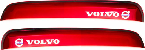 Дефлектор REIN прямой для окон (накладной скотч 3М) (2 шт.) Volvo FH 12 1993-2013 Красный