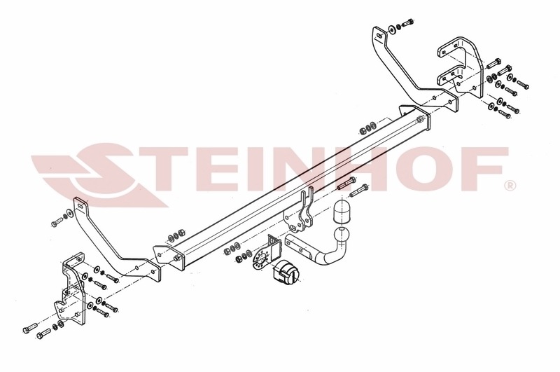 Фаркоп Steinhof для  Citroen C5 (Mk.II лифтбек -кроме 2.7 HDI) 2008-2017 Шар А