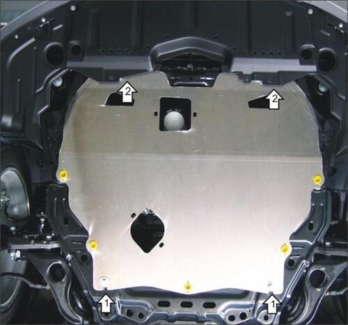 Защита алюминиевая Мотодор для картера, КПП Mazda 6 II 2007-2012