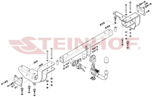 Фаркоп Steinhof для Lexus RX 450h AL20 (Mk.IV) 2019-2022 шар AV