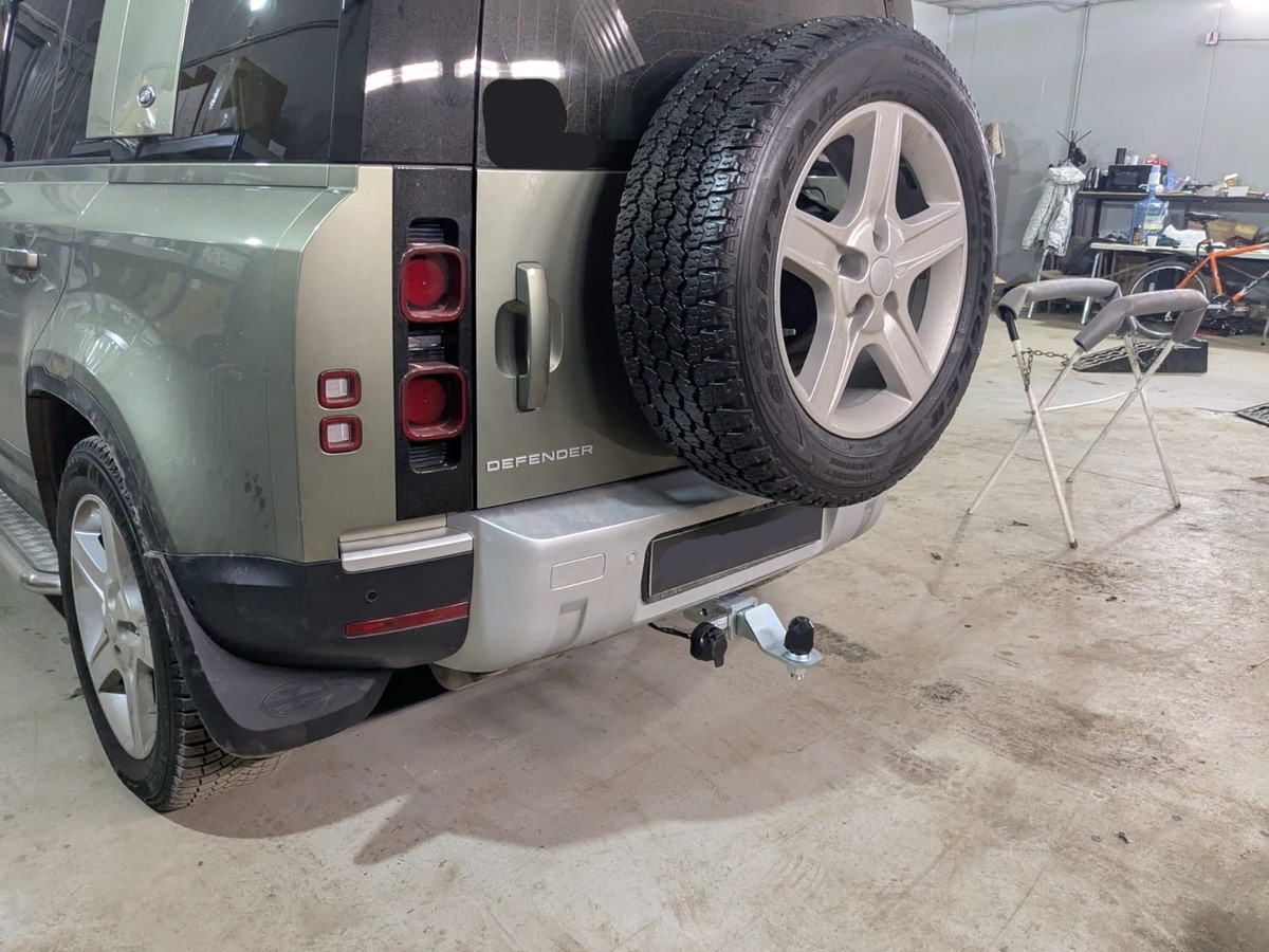 Фаркоп оцинкованный ZincaR для Land Rover Defender 110 (Mk.II) 2020- шар Е фото 4