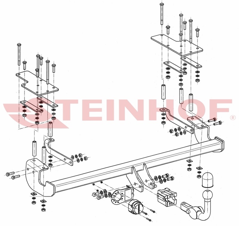 Фаркоп Steinhof для Suzuki SX4  (Mk.I) 2006-2013/  FIAT Sedici 189 (Mk.I) 2006-2013 шар V
