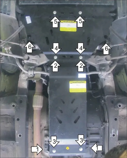Защита Мотодор для двигателя, КПП Hyundai Genesis Coupe I рестайлинг 2012-2016 фото 5