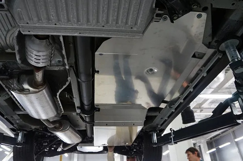 Защита алюминиевая АВС-Дизайн для картера, топливного бака, КПП, РК и топливных, тормозных трубок Acura MDX 14 2013-2020 (4 части)