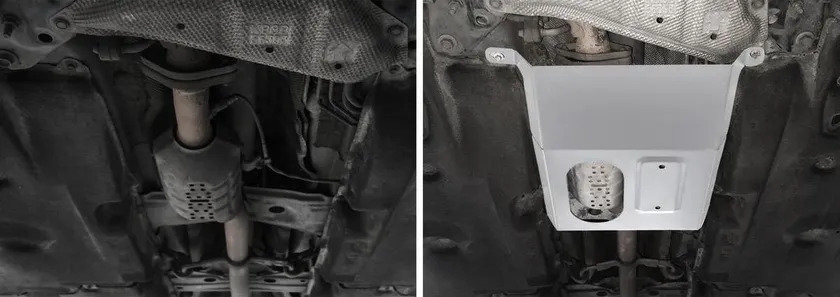 Защита алюминиевая Rival для кислородного датчика Mazda CX-5 II 2017-2022 фото 3