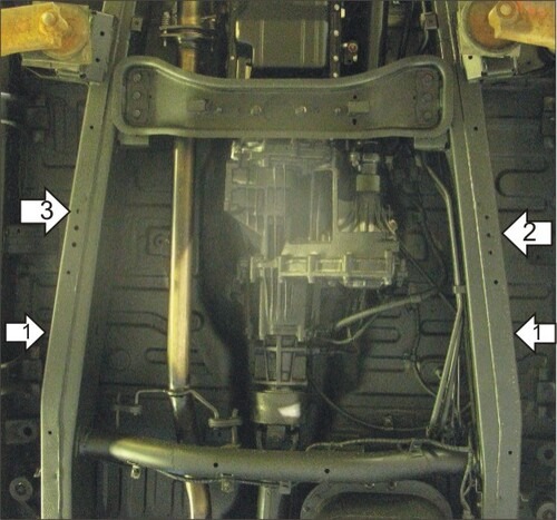 Защита алюминиевая Мотодор для РК Mitsubishi Pajero Sport II 2008-2015