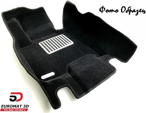 Коврики текстильные Euromat 3D 5D с высокими бортами для салона Porsche Macan 2014-2022 Черные
