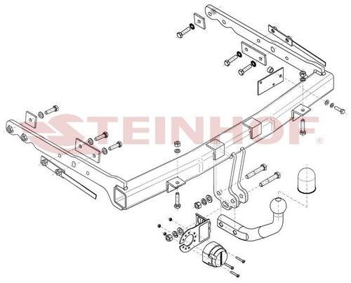 Фаркоп Steinhof для Ford Galaxy (Mk.II) 2006-2015 / Ford S-Max (Mk.I) 2006-2015 Шар А