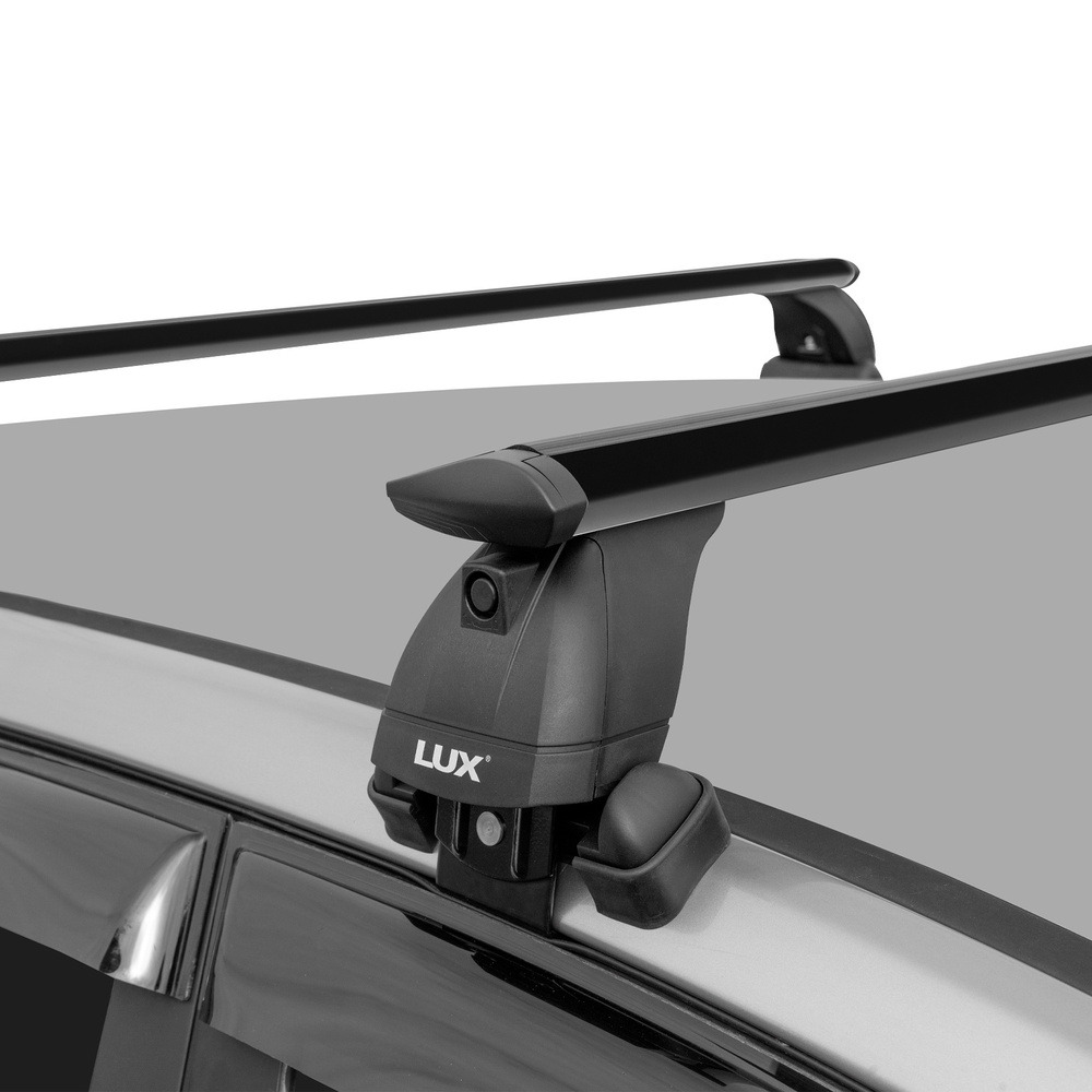 Багажник модельный на гладкую крышу LUX БК3 крыловидные дуги черные фото 6