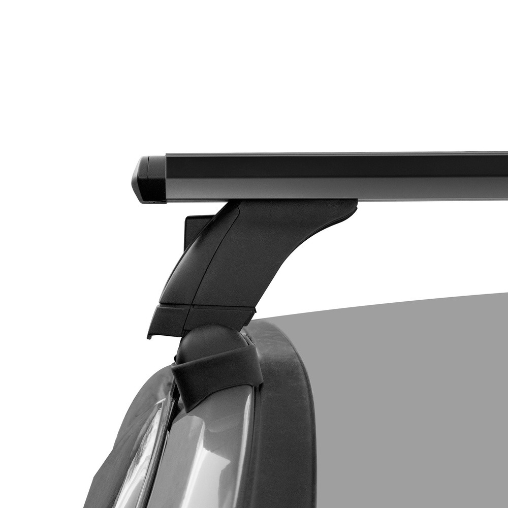 Багажник модельный на гладкую крышу LUX БК3 крыловидные дуги черные фото 5
