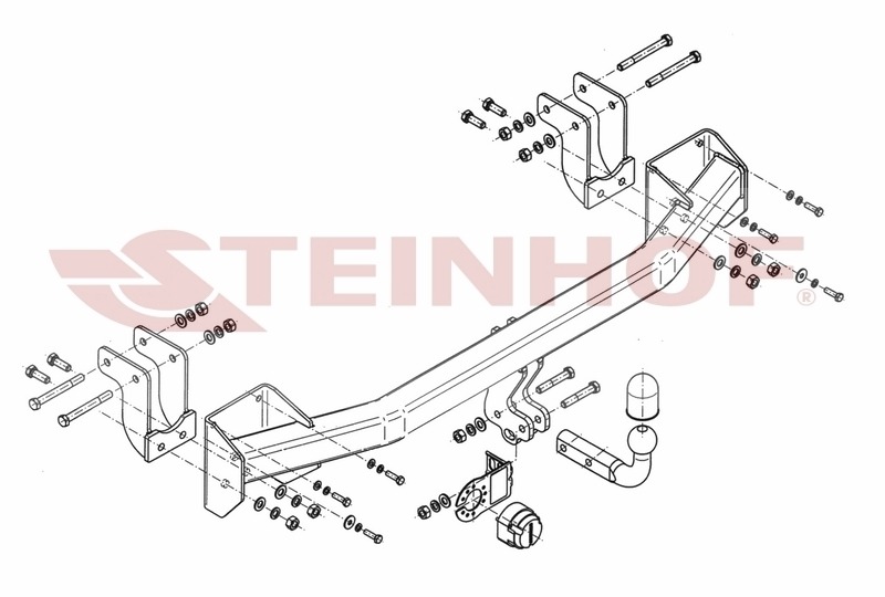 Фаркоп Steinhof для Mitsubishi Outlander GF0W (Mk.III) 2012-2022 шар А