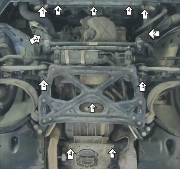 Защита Мотодор для двигателя, КПП, ГУР Audi A6 C7 седан, универсал 2011-2018 фото 3