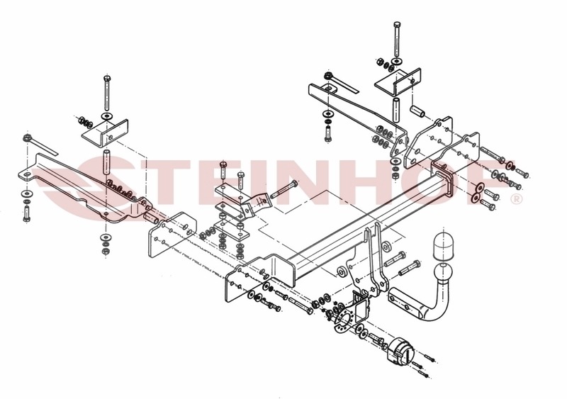 Фаркоп Steinhof для Honda Accord CL (Mk.VII) седан (кроме Type-S) 2003-06/2008 шар А