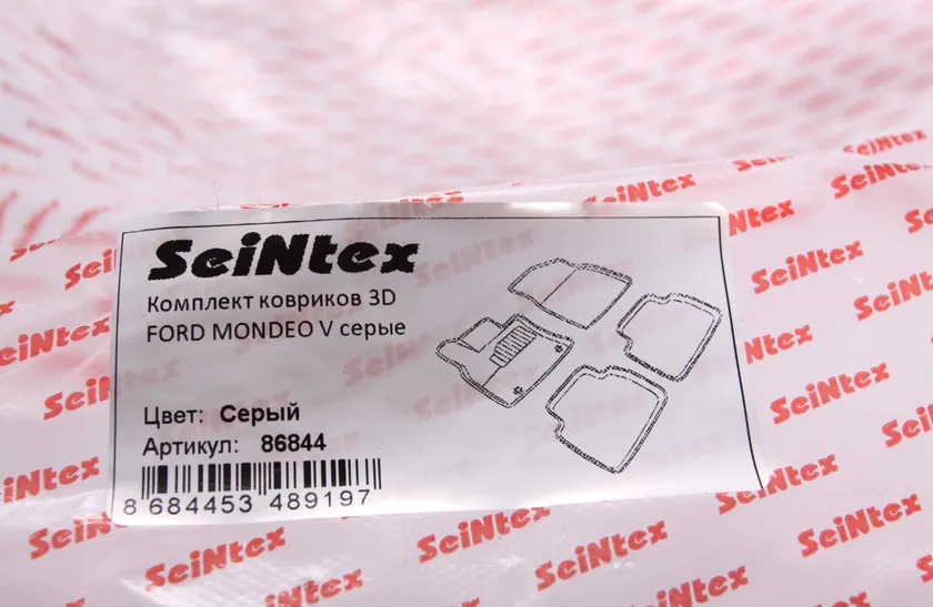 Коврики Seintex 3D ворсовые для салона Ford Mondeo V 2014-2022. Серый фото 2