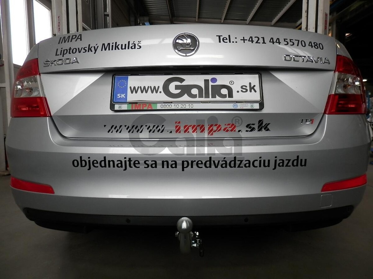 Фаркоп GALIA для оцинкованный Skoda Octavia седан/универсал 2013-2020/ Octavia IV седан/универсал 2020-/ Volkswagen Golf VII Sportsvan рестайлинг 2018-2020/ Volkswagen T-Roc 2017- шар C фото 2