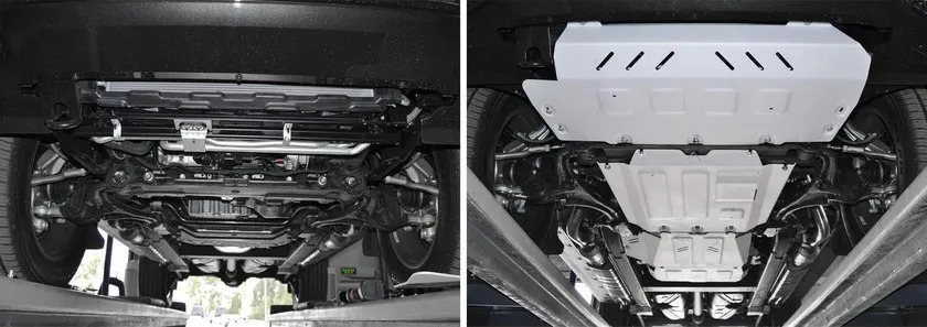 Защита алюминиевая Rival для радиатора, картера, КПП и РК Mercedes-Benz G-klasse W464 2018-2022 фото 3