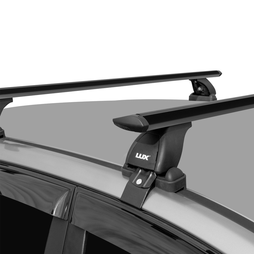 Багажник модельный на гладкую крышу LUX БК1 крыловидные дуги черные фото 4