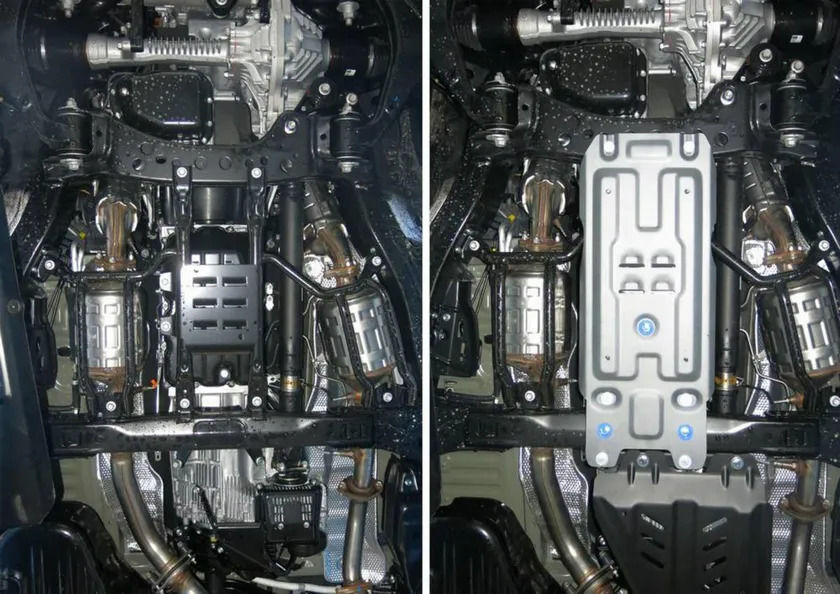 Защита алюминиевая Rival для КПП Lexus LX III 2007-2015 2015-2022 фото 3