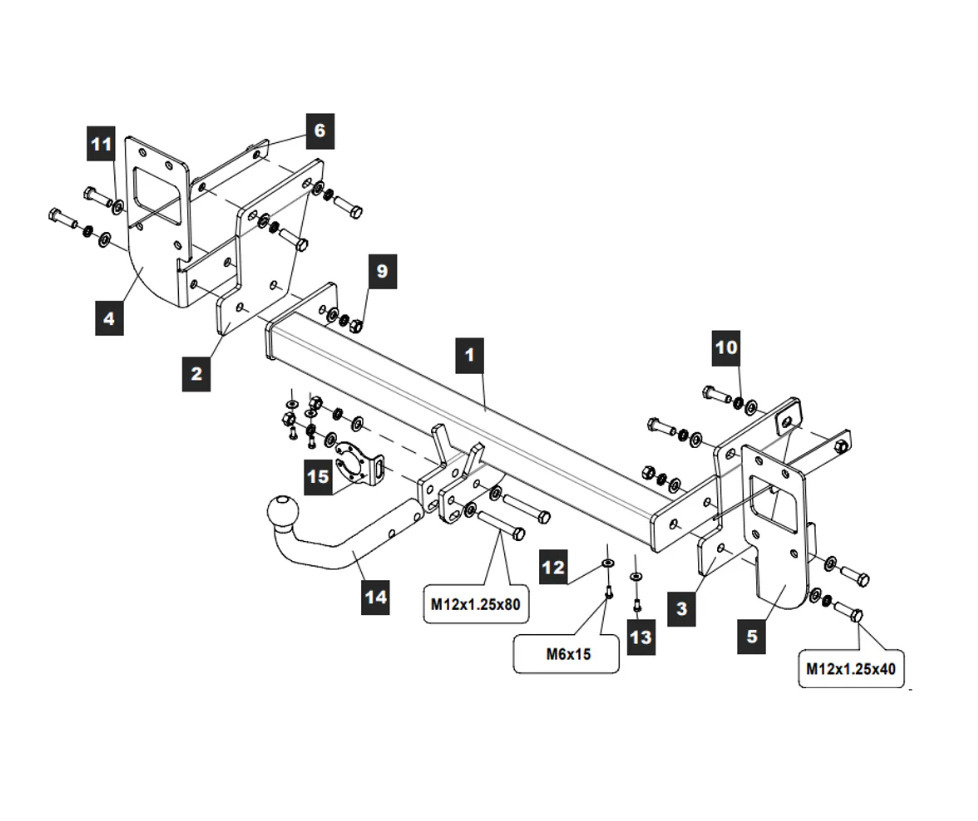 Фаркоп Baltex для Geely Monjaro (Mk.I) 2022- шар А