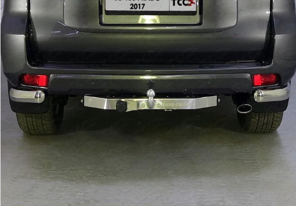 Фаркоп оцинкованный ТСС с накладкой с надписью Land Cruiser для Toyota Land Cruiser Prado J150 (Mk.IV) 2009-2023 шар F фото 3