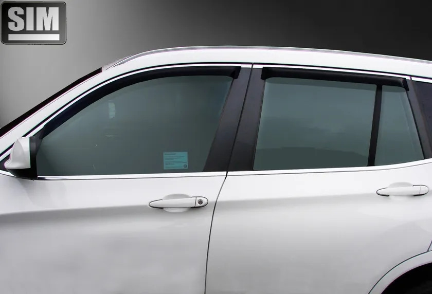 Дефлекторы SIM для окон хром Toyota Highlander III 2014-2022 фото 2