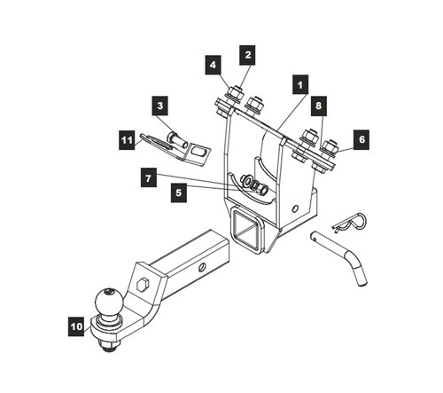 Быстросъёмный фаркоп TowRus для Mercedes G-Class 1990-2018 / 2018- Шар Е с антистуком