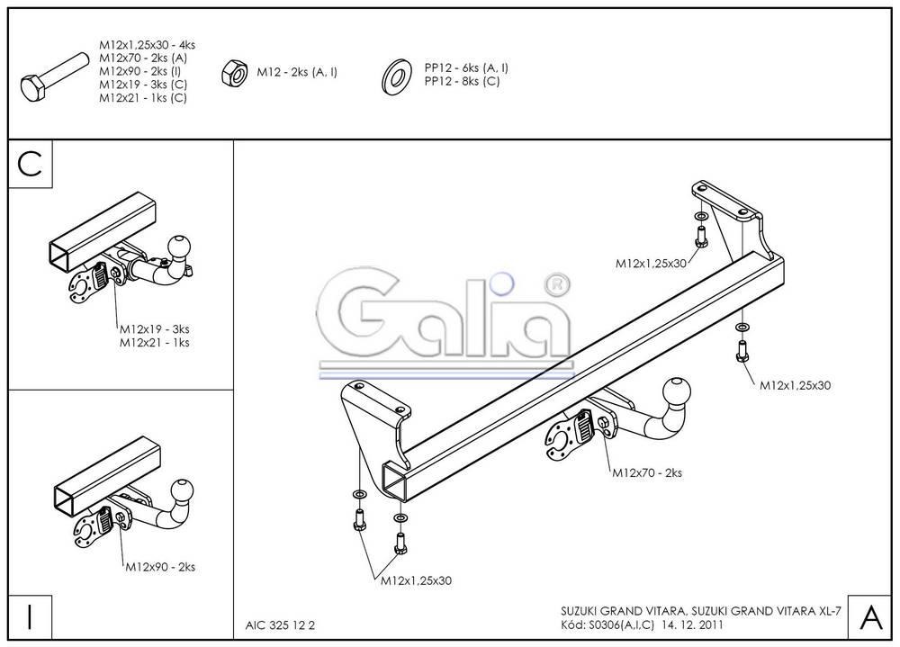 Фаркоп GALIA для Suzuki Grand Vitara, Suzuki Grand Vitara XL7 фото 2