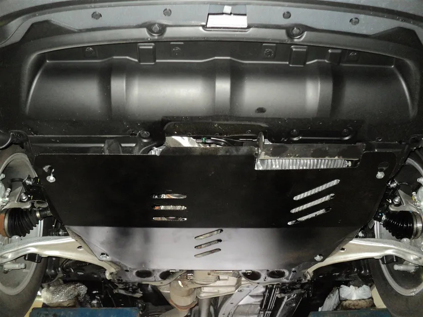 Защита алюминиевая АВС-Дизайн для картера и КПП Nissan Murano Z51 2008-2015 фото 3