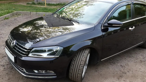 Дефлекторы V-Star для окон (с хром. молдингом) Volkswagen Passat B7 седан 2010-2014