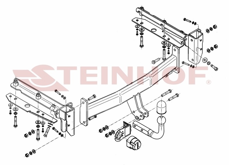 Фаркоп Steinhof для Subaru Legacy Outback BP (Mk.III) 2003-2009 Шар А