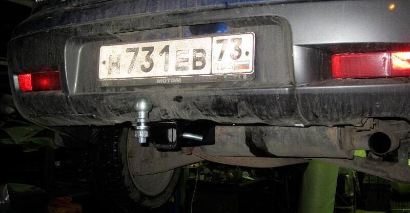Быстросъёмный фаркоп Бизон с системой антистук для Mitsubishi Outlander (Mk.I) 2003-2007 Шар Е фото 4