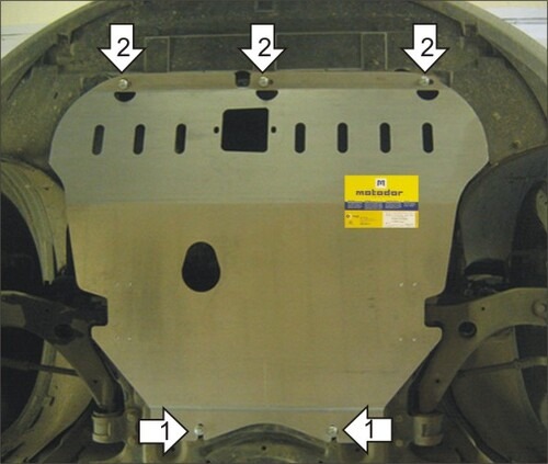 Защита алюминиевая Мотодор для картера, КПП Ford Focus II 2004-2011