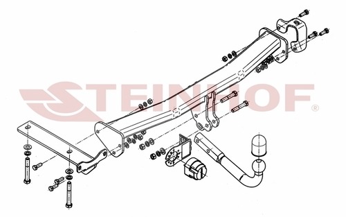 Фаркоп Steinhof для Land Rover Freelander (Mk.II) 2006-2015 Шар А