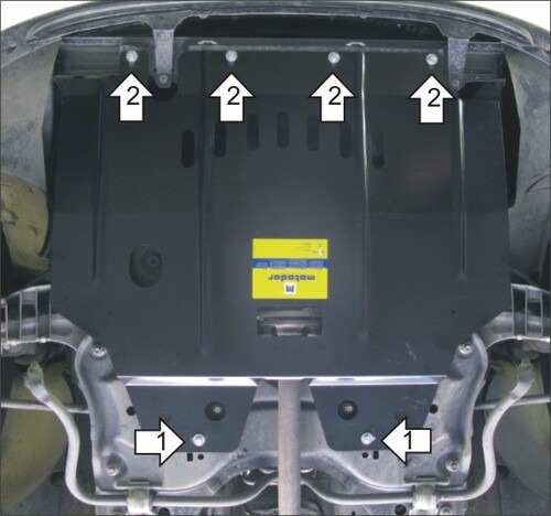 Защита Мотодор для картера, КПП Peugeot 206 седан 2009-2013