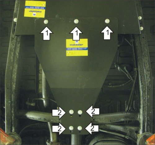 Защита алюминиевая Мотодор для РК Mitsubishi L200 IV 2007-2015