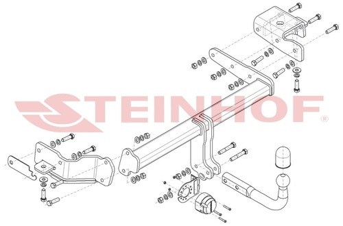 Фаркоп Steinhof для Hyundai Santa Fe MX5 (Mk.V) 2023- шар A