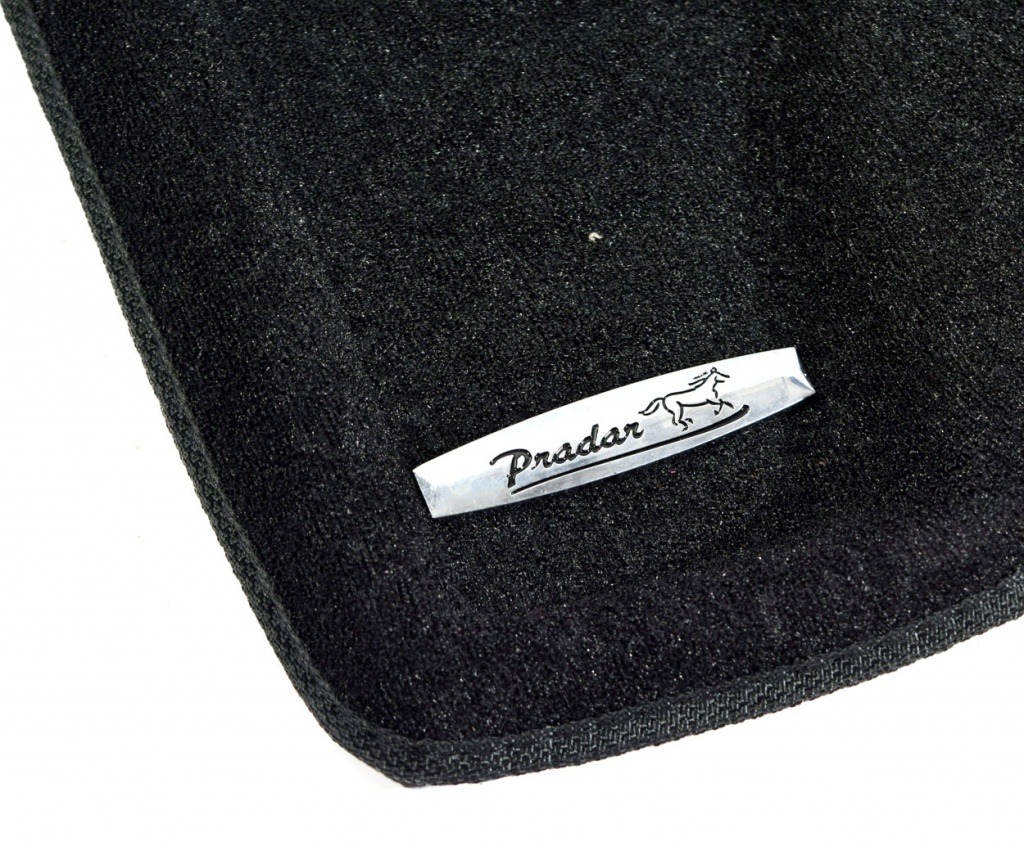 Коврики салона текстильные для Audi Q7 3D Pradar с бортиком черные (с металлическим подпятником) фото 2