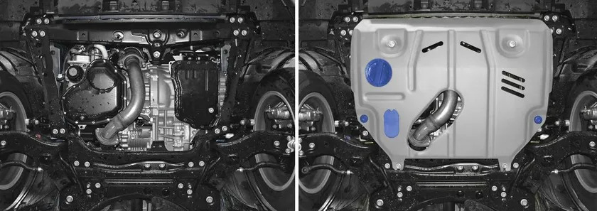 Защита алюминиевая Rival для картера и КПП Lexus NX 300 2017-2022 фото 3