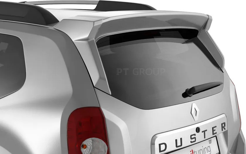 Спойлер PT Group Чистое стекло для Renault Duster I 2012-2020 не крашеный