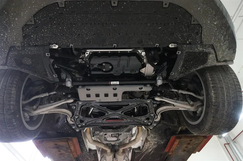 Защита композитная АВС-Дизайн для картера и КПП Audi A6 C7 2/4WD 2011-2018 фото 2