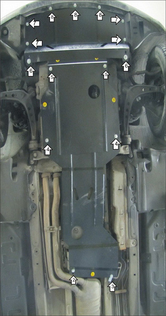 Защита Мотодор для радиатора, двигателя, КПП, РК BMW 3-серия E46 325i универсал, седан 2000-2005