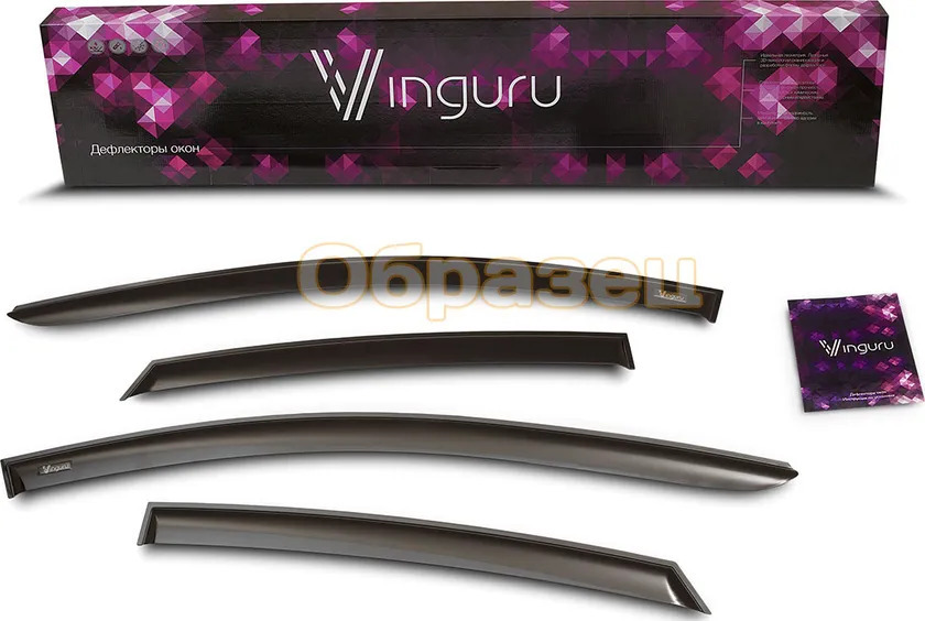 Дефлекторы Vinguru (вставные) для окон Hyundai Elantra VI AD 2015-2020 фото 2
