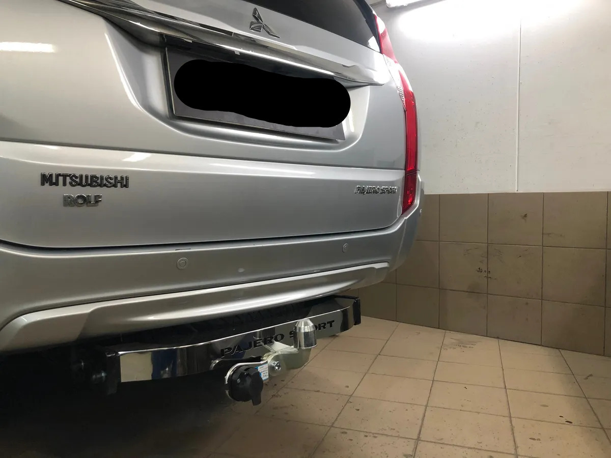 Фаркоп Baltex с накладкой из нержавеющей стаи для Mitsubishi Pajero Sport (Mk.II) 2008-2021 Тип шара F  фото 7