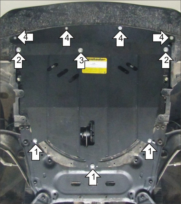 Защита Мотодор для двигателя и КПП Nissan Qashqai II J11 2014-2022