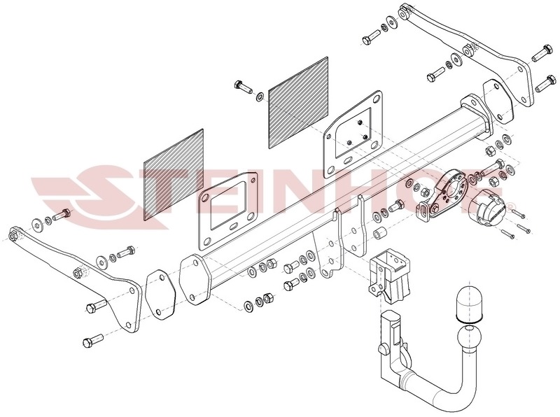 Фаркоп Steinhof для Audi A4 B9 (Mk.V) 2015-2024 шар V