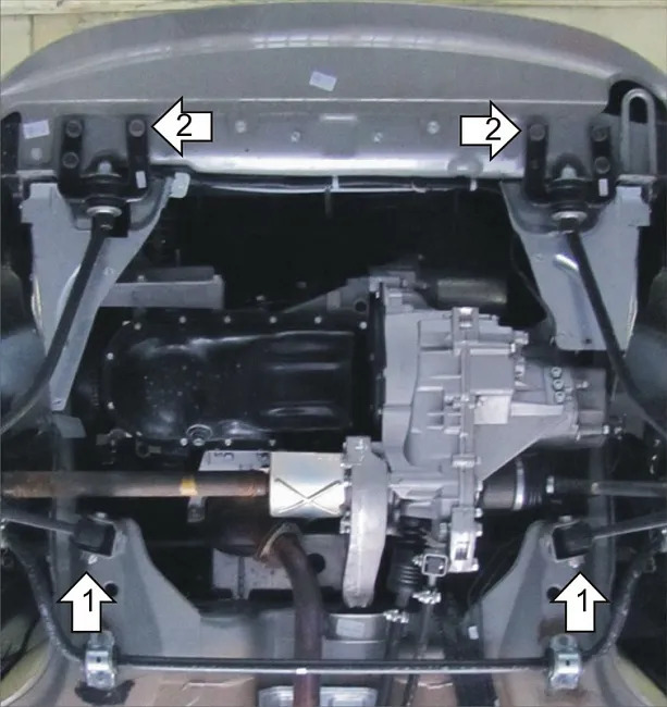 Защита АвтоСтандарт для картера и КПП Datsun mi-DO 2015-2020 фото 2