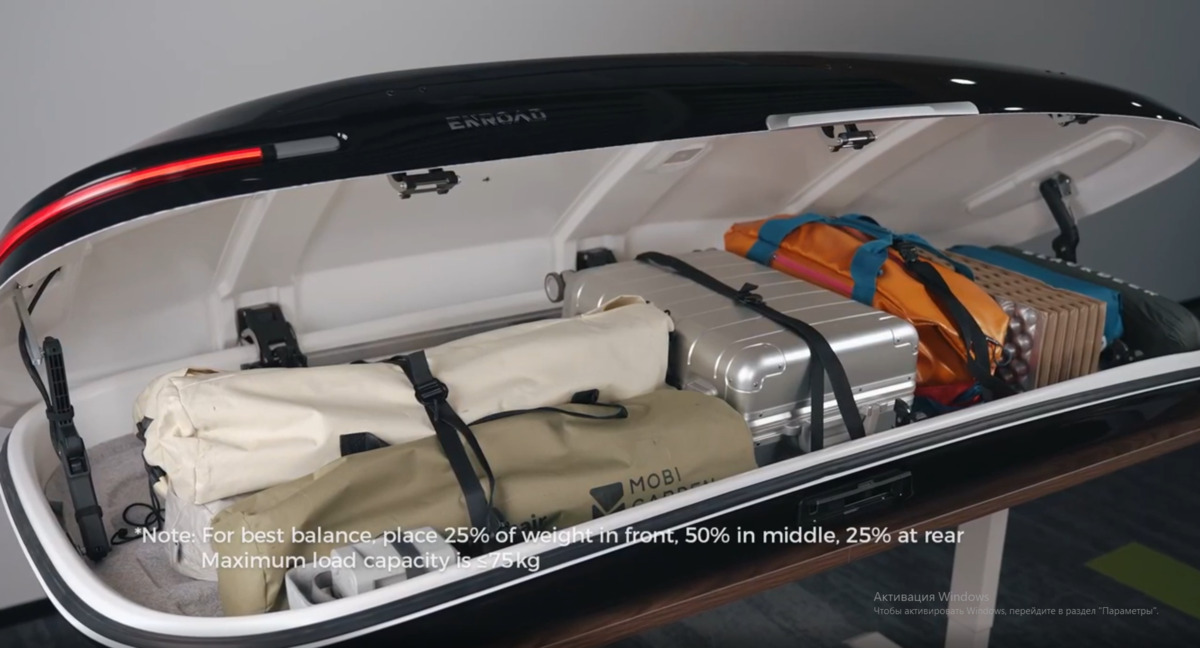 Автобокс ENROAD NOMADIX PRO ROOF BOX (XL Slim 400 E black) фото 22