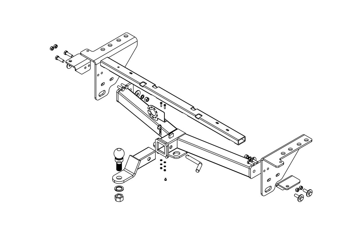 Фаркоп Бизон для Ford Ranger P703 2022- шар Е