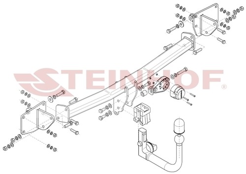 Фаркоп Steinhof для Mercedes EQS V297 (Mk.I) 2021- шар V